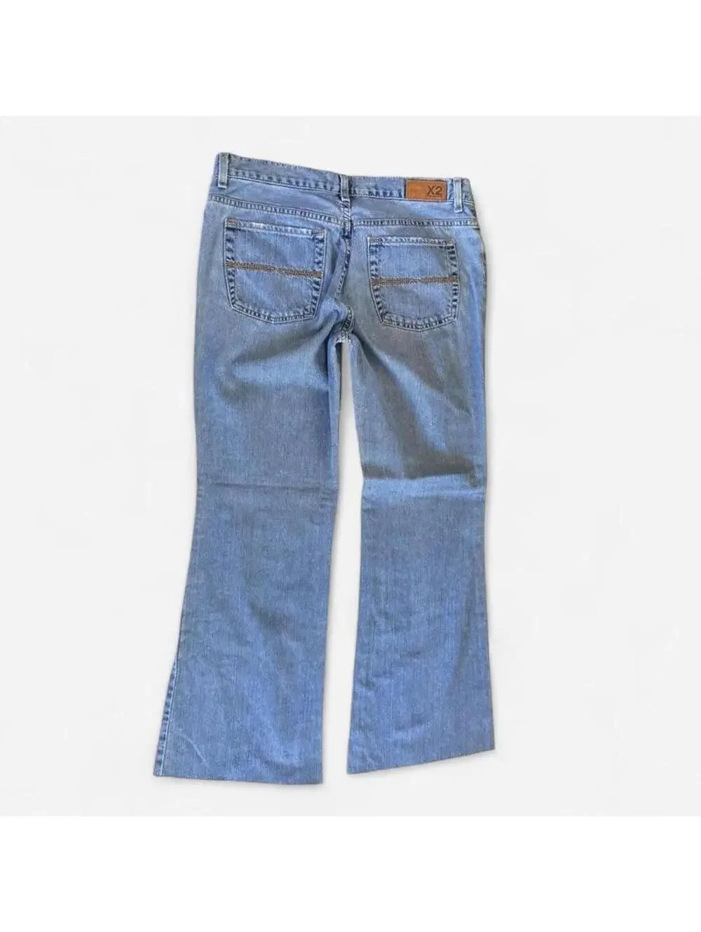Y2K X2 Denim Laboratory Low Rise Flare Jeans Light Wash Size 10 Bootcut Indie